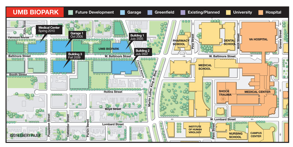Campus Map Illustration, UMD BioPark