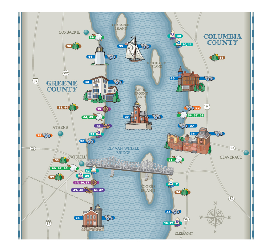 College Campus Map Illustration