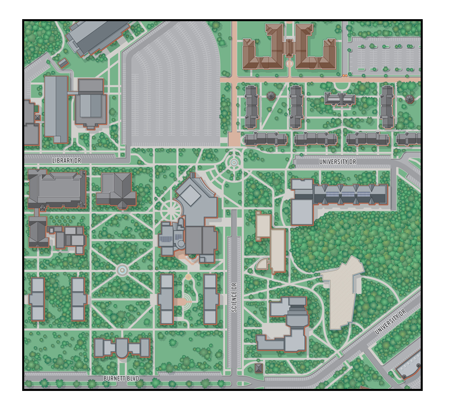 3D City Map Illustration