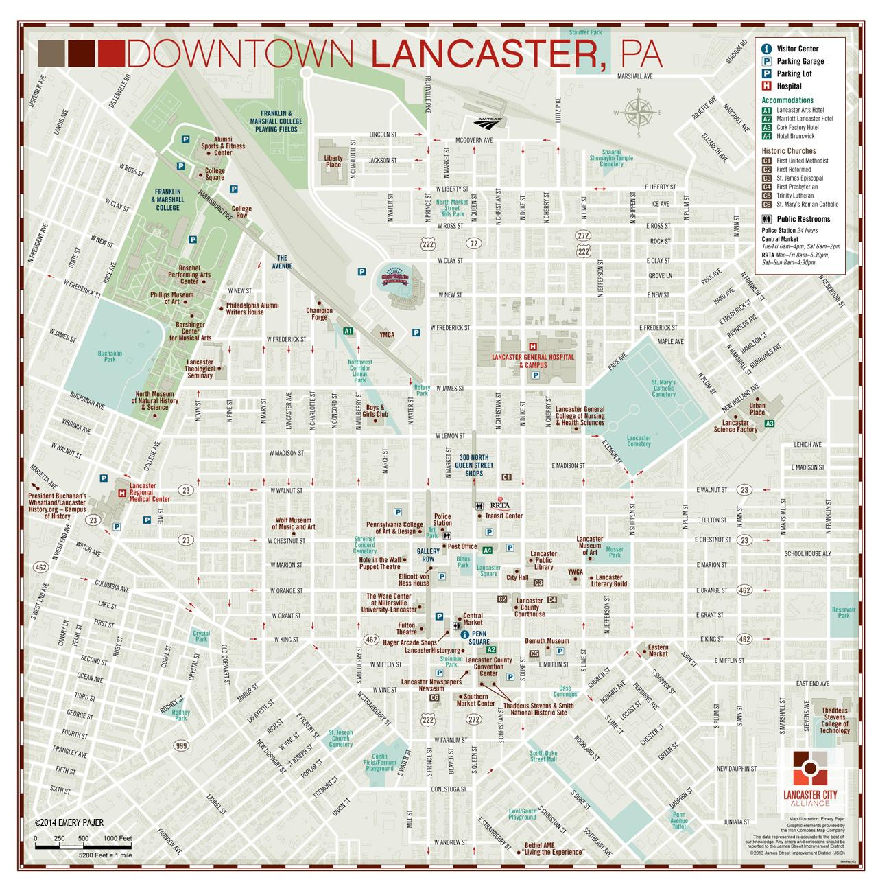 City, Park &amp; Street Map Illustration &amp; Design