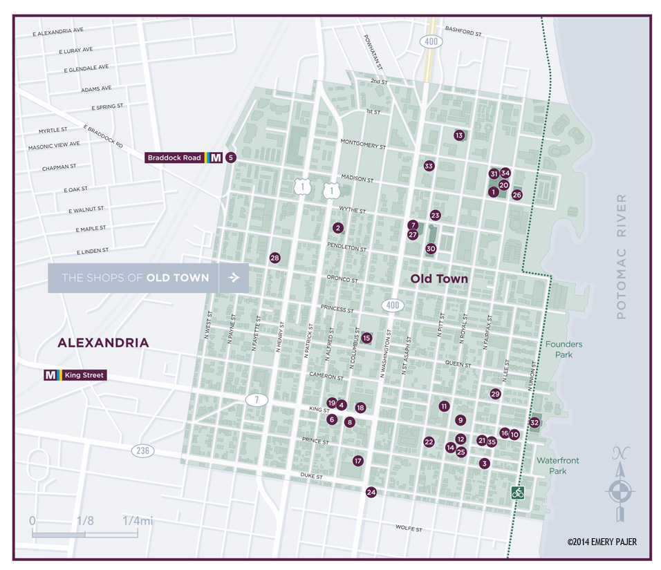 Street Map Illustration of Alexandria Virginia
